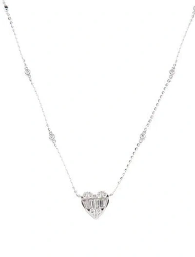 Pre-owned Necklace 18k Diamond Pendant , 16.75" In Multi