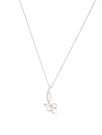 Pre-owned Necklace 18k Diamond Pendant , 17" In Multi