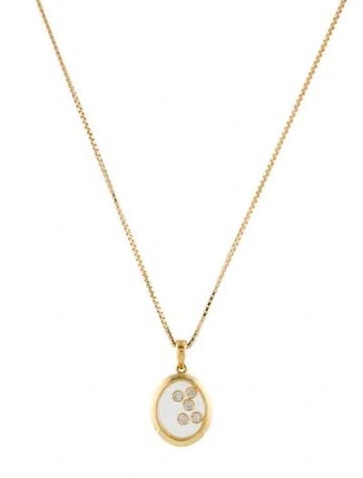 Pre-owned Necklace 18k Diamond Pendant , 17.5" In Multi
