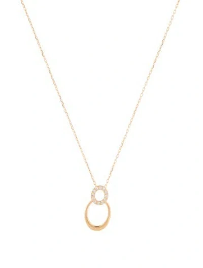 Pre-owned Necklace 18k Diamond Pendant , 17.75" In Multi