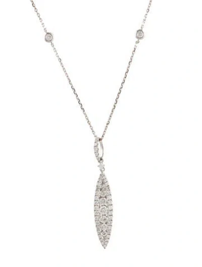 Pre-owned Necklace 18k Diamond Pendant , 18" In Multi