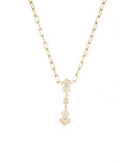 Pre-owned Necklace 18k Diamond Pendant , 18" In Multi