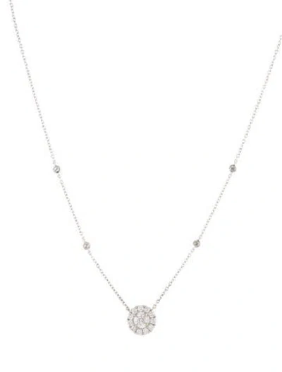 Pre-owned Necklace 18k Diamond Pendant , 18" In Multi