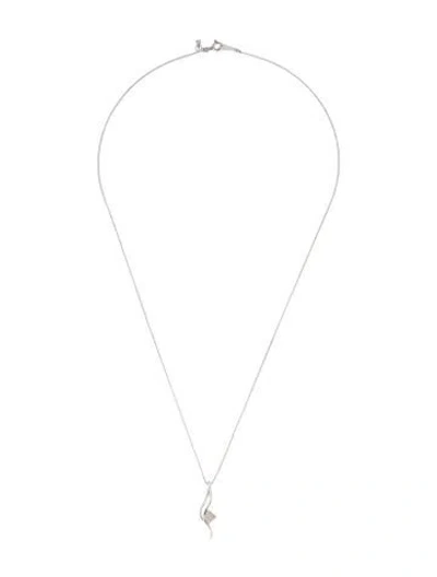 Pre-owned Necklace 18k Diamond Pendant , 18" In Multi