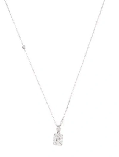 Pre-owned Necklace 18k Diamond Pendant , 18.25" In Multi