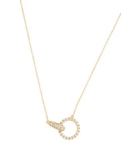 Pre-owned Necklace 18k Diamond Pendant , 18.5" In Multi