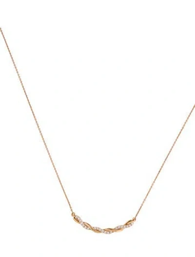 Pre-owned Necklace 18k Diamond Pendant , 19.5" In Multi
