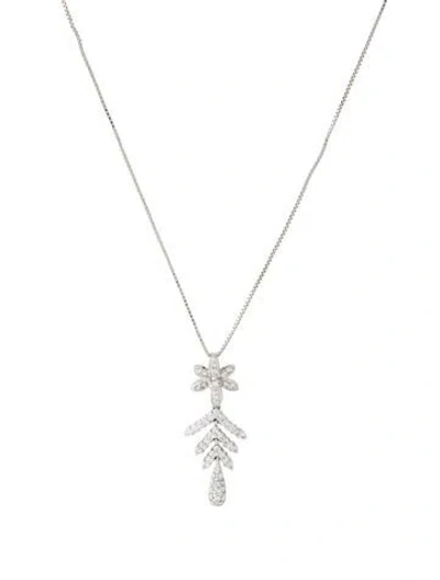 Pre-owned Necklace 18k Diamond Pendant W/ Unbranded 14k Box Chain Pendant , 18" In Multi