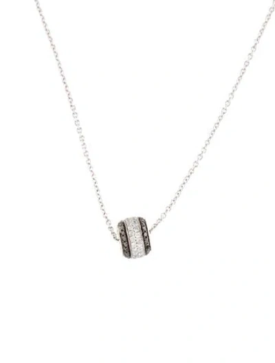Pre-owned Necklace 18k Diamond Slider Pendant , 17.5" In Multi