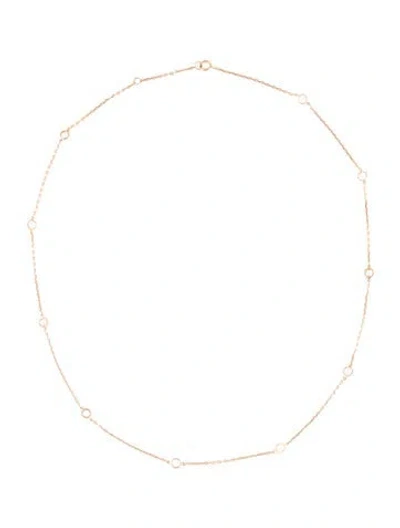 Pre-owned Necklace 18k Diamond Station , 18" In Multi