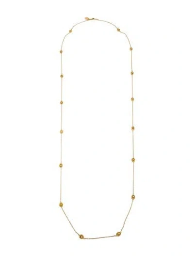 Pre-owned Necklace 18k Diamond Station , 37.5" In Multi