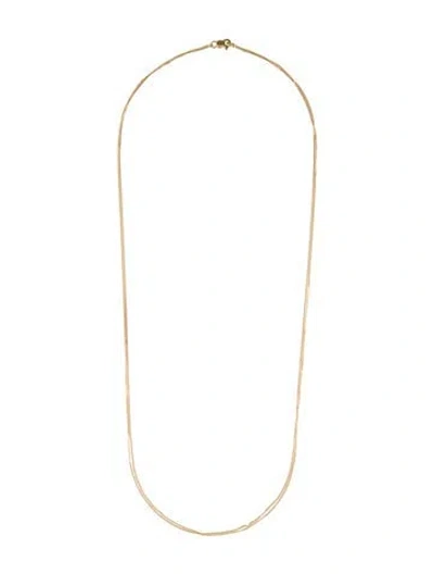 Pre-owned Necklace 18k Double Strand Chain , 29.5" In Multi
