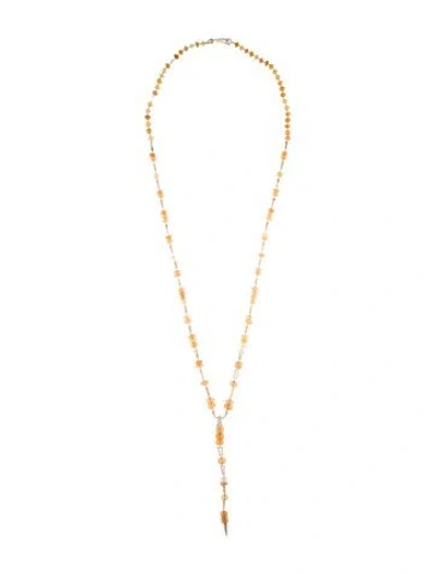 Pre-owned Necklace 18k Opal & Diamond Lavalier , 30", 30" In Multi