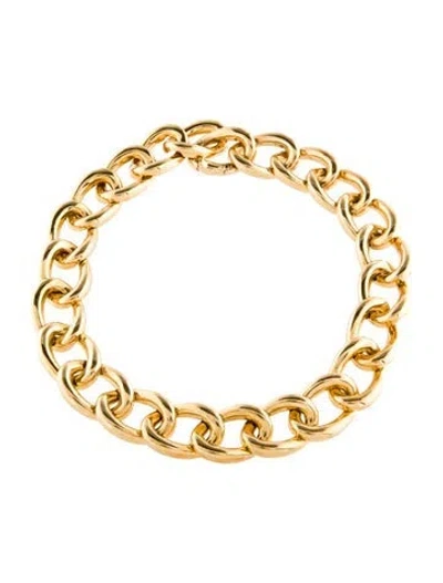 Pre-owned Necklace 18k Oval Link Choker , 13" In Multi