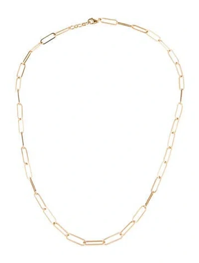 Pre-owned Necklace 18k Paperclip Link Chain , 16" In Multi