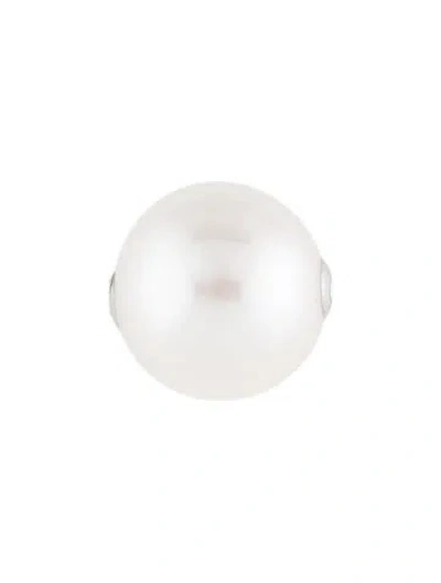 Pre-owned Necklace 18k Pearl Slider Pendant, 0.5" In Multi