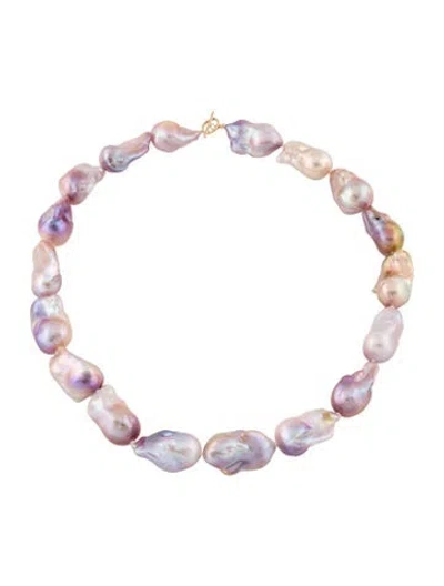 Pre-owned Necklace 18k Pearl Strand , 18" In Multi