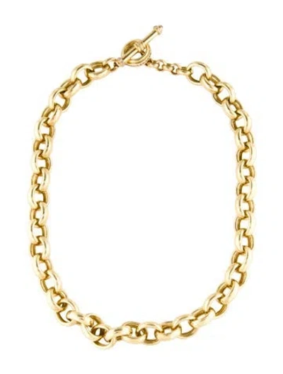 Pre-owned Necklace 18k Ruby & Diamond Chain Link Collar , 17.5" In Multi