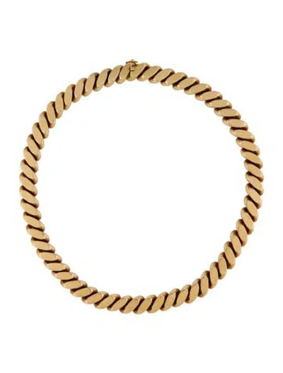 Pre-owned Necklace 18k San Marco Chain , 16.5" In Multi
