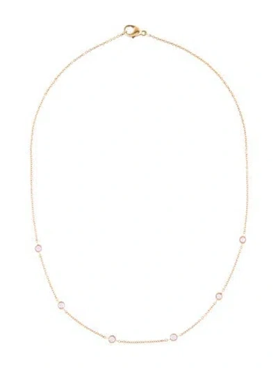 Pre-owned Necklace 18k Sapphire Station , 16.25" In Multi