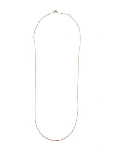 Pre-owned Necklace 18k Sunstone Bead Strand , 34" In Multi
