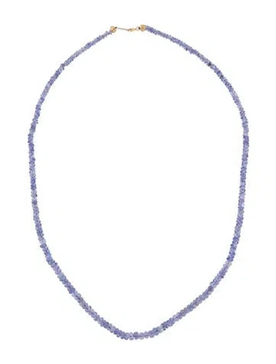 Pre-owned Necklace 18k Tanzanite Bead , 16" In Multi