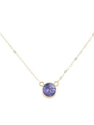 Pre-owned Necklace 18k Tanzanite Pendant , 18" In Multi