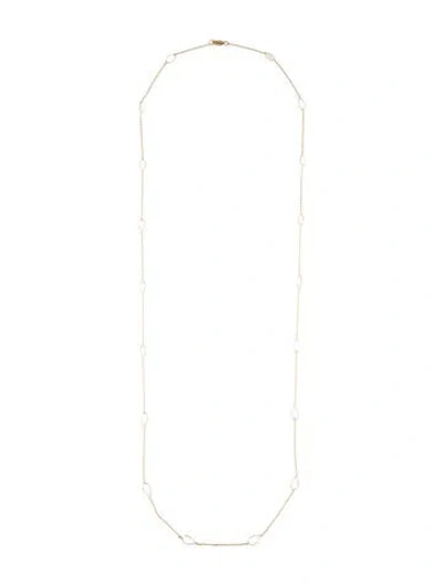Pre-owned Necklace 18k Topaz Station , 36.5" In Multi
