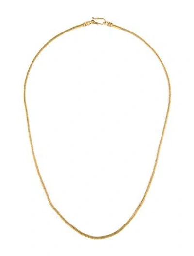 Pre-owned Necklace 18k Woven Chain , 19.5" In Multi