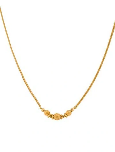 Pre-owned Necklace 22k Bead Pendant , 16" In Multi