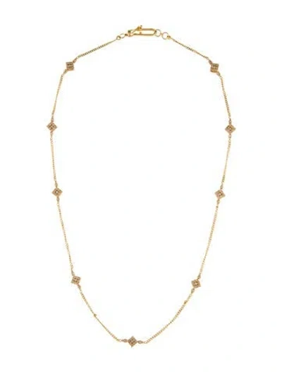 Pre-owned Necklace 22k Diamond Station , 18.5" In Multi