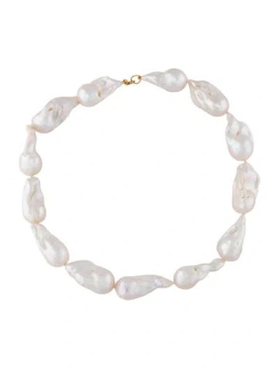 Pre-owned Necklace 22k Pearl Strand , 16.5" In Multi