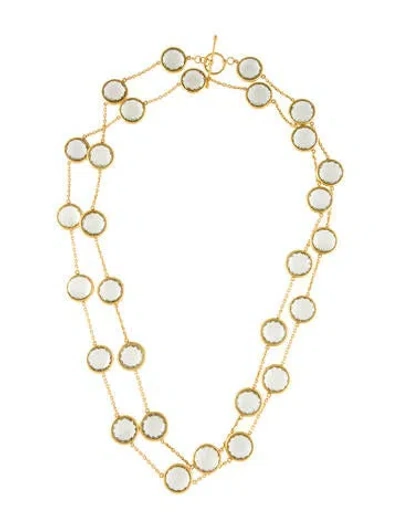 Pre-owned Necklace 22k Prasiolite Station , 40.5" In Multi