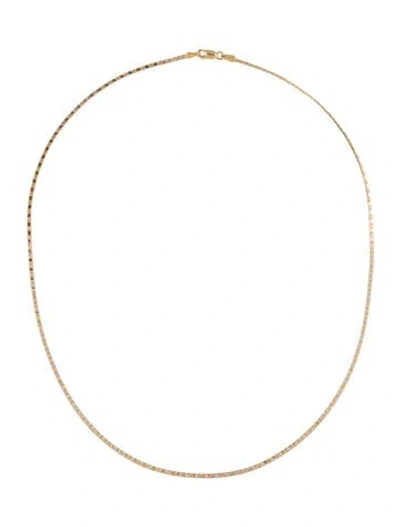 Pre-owned Necklace 22k Two Tone Serpentine Chain, 18" In Multi