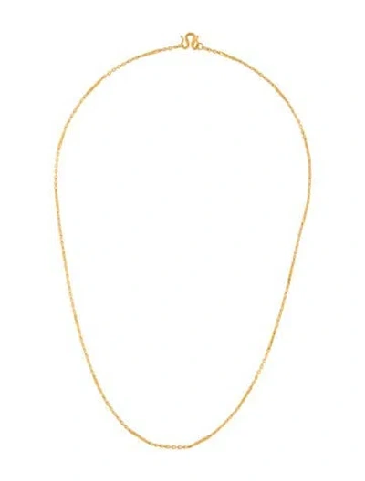 Pre-owned Necklace 23k Long And Short Link Chain , 20.5" In Multi