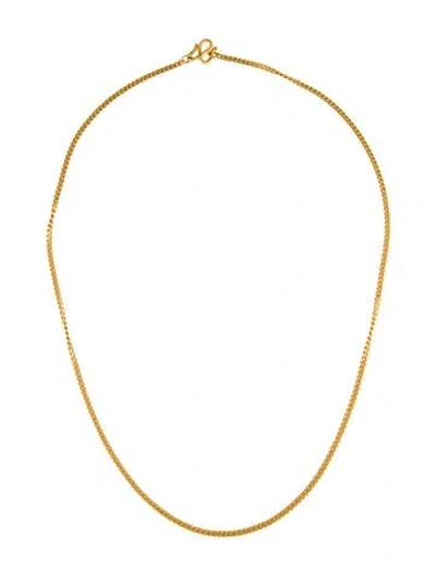 Pre-owned Necklace 24k Curb Link Chain , 18.5" In Multi