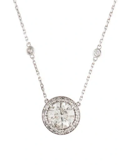 Pre-owned Necklace 3.98ctw Diamond Pendant , 18.5" In Multi
