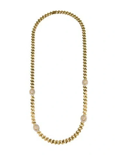 Pre-owned Necklace 5.24ctw Diamond Station , 33" In Multi