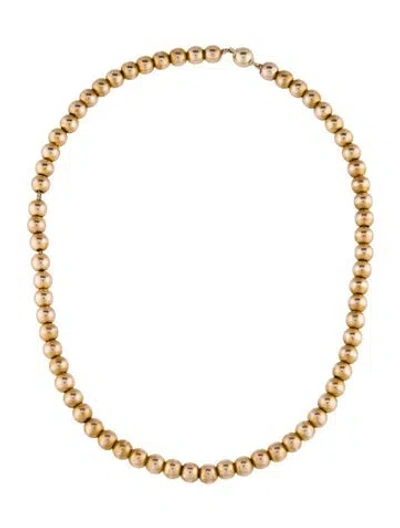 Pre-owned Necklace Ball Beaded Chain , 16" In Multi