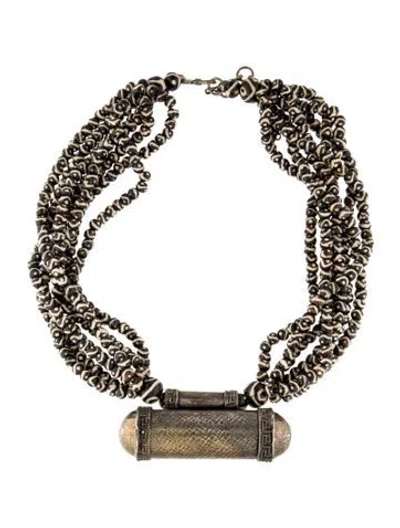 Pre-owned Necklace Beaded Multistrand Pendant , 23.5"