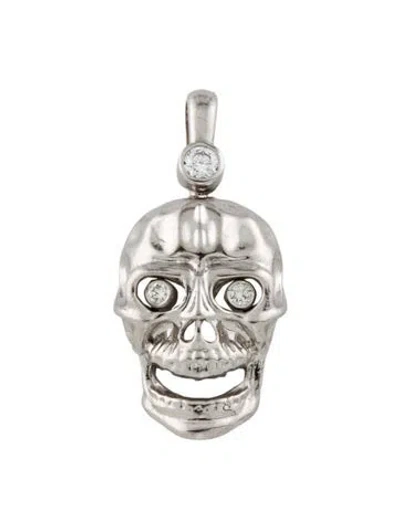 Pre-owned Necklace Boulder Cuff 14k Diamond Skull Pendant In Multi