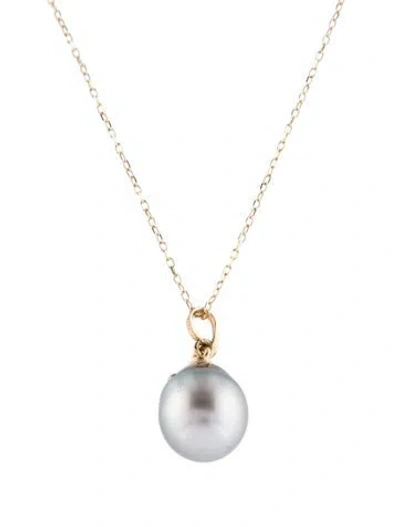 Pre-owned Necklace Cultured Pearl Pendant , 18" In Multi