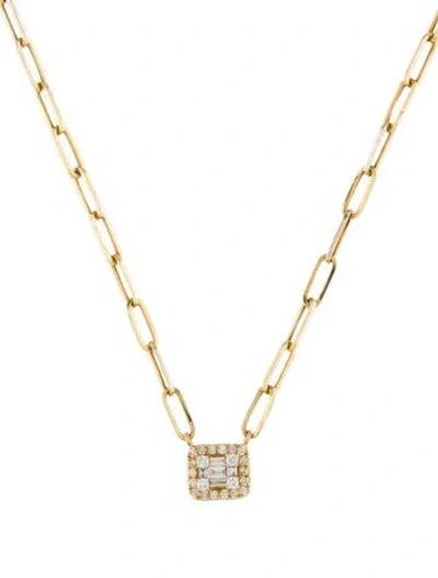 Pre-owned Necklace Diamond Pendant , 17" In Multi