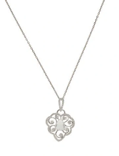 Pre-owned Necklace Diamond Pendant , 18" In Multi