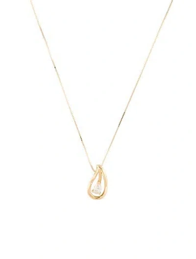 Pre-owned Necklace Diamond Pendant , 18" In Multi