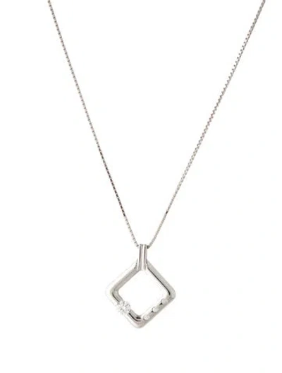 Pre-owned Necklace Diamond Pendant , 18" In Multi