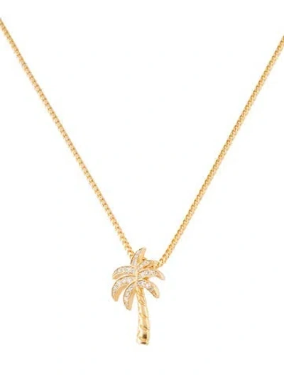 Pre-owned Necklace Jason Of Beverly Hills 14k Diamond Palm Tree Pendant W/ Unbranded 14k Chain In Multi