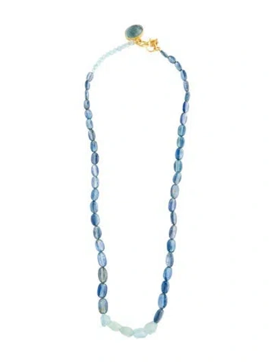 Pre-owned Necklace Kath Beh 22k Multistone Pendant , 19.75"