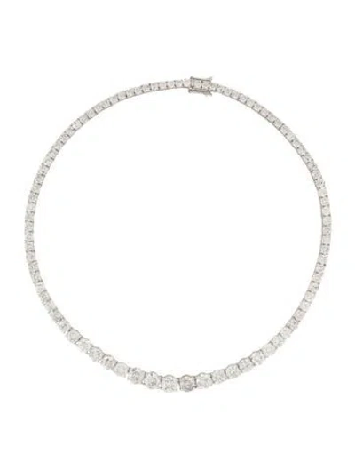Pre-owned Necklace Platinum 41.50ctw Diamond , 17" In Multi