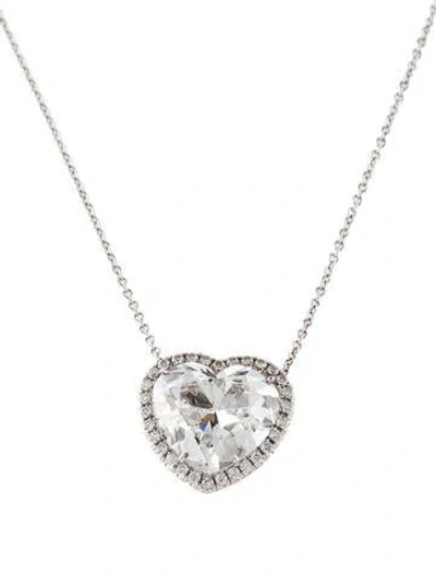 Pre-owned Necklace Platinum 8.32ctw Diamond Pendant , 17.5" In Multi
